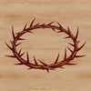 Thorn Wreath Symbol A symbol from Christian tradition featuring a wreath made of thorns, often used in art and design.