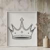 Beautiful Crown SVG Clip Art A digital crown design created with vector graphics for easy customization.