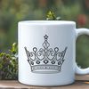 Stylized Crown Clip Art A stylized crown design created in vector format, ideal for cutting machines and stencils.