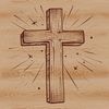 Free Vector Crucifix Graphic Design Asset A simple, detailed illustration of a traditional Christian crucifix, suitable for various design applications.