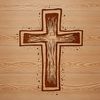 Traditional Christian Symbol Cross Icon A traditional Crucifix symbol with a prominent cross shape, suitable for various religious contexts.