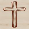 A simple vector illustration of a crucifix, suitable for various uses including graphic design and crafting projects.