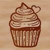Decorative Dessert Illustration A vector illustration of a single serving dessert cake with frosting and decorations.