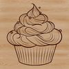 Beautiful Cupcake Design Vector Art A vector design featuring a detailed cupcake, ideal for use in graphic design projects or printing.