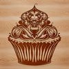 Beautiful Cake Illustration SVG Clipart A colorful cupcake design featuring intricate details, ideal for vector art and clip art projects.