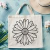 Beautiful Hand-Drawn Daisy Illustration A simple, hand-drawn daisy illustration in vector format, suitable for various digital applications.