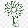 Stylized Blue Background Daisy Design A stylized illustration of a white daisy with yellow center on a blue background.