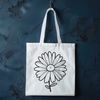 Whimsical Floral Design A stylized daisy flower design created as a vector graphic.