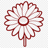 Simple Flower Icon SVG A stylized illustration of a daisy flower in vector format.