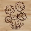 Simple Vector Daffodil Design Alternative A simple illustration of a daisy flower with white petals and yellow center, suitable for vector art designs.
