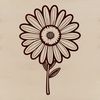 Vector Graphic of a Happy Flower A detailed vector illustration of a white daisy flower with yellow center.