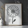 A digital representation of a single daisy bloom, designed as a scalable graphic element.