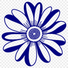 Beautiful Daisy Vector Graphic A single daisy flower with white petals and a yellow center, presented as a vector graphic.