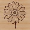 Simple Line Art Flower Design A simple line art illustration of a daisy flower in a minimalist style.