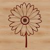 Dainty Daisy Clip Art A digital representation of a daisy in simple, flat design style suitable for clip art use.