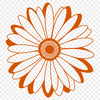 Free Stylized Daisy SVG Clip Art A stylized vector illustration of a daisy flower, suitable for digital use.