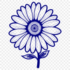 Free Vector Daisy Clip Art A digital clip art representation of a single white daisy with a yellow center, created using SVG graphics.