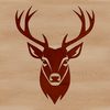 Antlered Head Silhouette Vector A detailed vector illustration of a deer's head with its distinctive antlers and facial features.