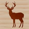 Simple Deer Clip Art Design A silhouette image of a deer in a simple vector design.