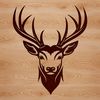 Wildlife Vector Art: Deer Illustration A detailed illustration of a deer's head, suitable for cutting or laser engraving as a vector art design.