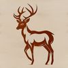 A detailed vector illustration of a deer with realistic features and textures.