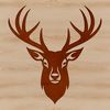 A detailed illustration of a deer's head with intricate details, suitable for vector art design.