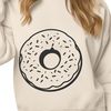 A digital illustration of a classic donut with rounded edges and a hole in the center.