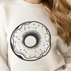 Delicious Donut Illustration Vector Design A digital illustration of a donut as a vector design, suitable for printing or cutting with precision.