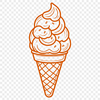 Colorful Dessert Design Vector Graphic Colorful ice cream illustration in vector format, ideal for digital designs and crafts.