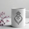 Sacred Heart SVG Design for Commercial Use An illustrative design of the Sacred Heart, suitable for various applications.
