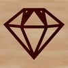 Precision Cut Diamond SVG Design A precision-cut diamond shape, suitable for vector design and cutting machine projects.
