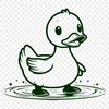 Vector illustration of a duck bird animal in various formats including SVG, PNG, PDF, DXF, for commercial or personal use.