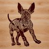 Beautiful Doberman Pinscher Clip Art SVG A detailed illustration of a standing Doberman Pinscher breed dog.