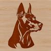 Beautiful Doberman Pinscher Clip Art Design Illustrative representation of a Doberman Pinscher in vector format.