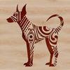 Vector Graphic Doberman Dog Breed An ornate vector graphic design featuring a Doberman Pinscher in a classic pose.