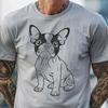 Cute Sitting Dog Vector Art Boston Terrier illustration in vector format.