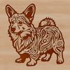 Free Vector Welsh Dog Silhouette A standing Welsh Corgi breed illustration in vector format.