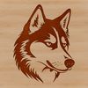 Cute Husky Clip Art for Personal Use A high-resolution vector illustration of a Siberian Husky's head.