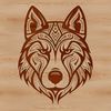 Detailed Siberian Husky Illustration A detailed illustration of a Siberian Husky's head with intricate design elements.