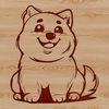 Furry Friend Shiba Inu Illustration A digital illustration of a seated Shiba Inu dog breed, suitable for vector art designs.