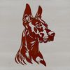Doberman Pinscher Clip Art High-quality SVG image of a Doberman Pinscher, ideal for use in digital design and cutting machine applications.