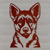 German Shepherd Dog Portrait A close-up illustration of a German Shepherd's head, suitable for vector design and cutting machine use.