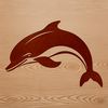 A realistic illustration of a dolphin in its natural habitat, suitable for vector art projects.