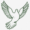 Beautiful Vector Bird A white dove perched on a branch, represented as a vector graphic.