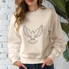 Peaceful Bird Icon A white bird with a gentle expression, symbolizing peace and tranquility.