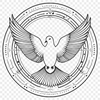 Free Vector Dove Clip Art Design A simple illustration of a dove in flight, suitable for use as vector art.