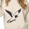 Vector art design featuring a white dove silhouette.