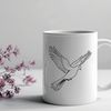 Flight Symbol Dove Vector Icon A simple vector illustration of a dove in flight, suitable for graphic design and crafting projects.