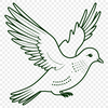 White Dove in Flight Vector Illustration A simple digital illustration of a white dove in flight, suitable for vector design projects.