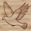 A graphic representation of a bird, designed as a scalable SVG image.